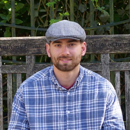 Gorra plana diseño de espiga de Jaxon & James Gris al por mayor