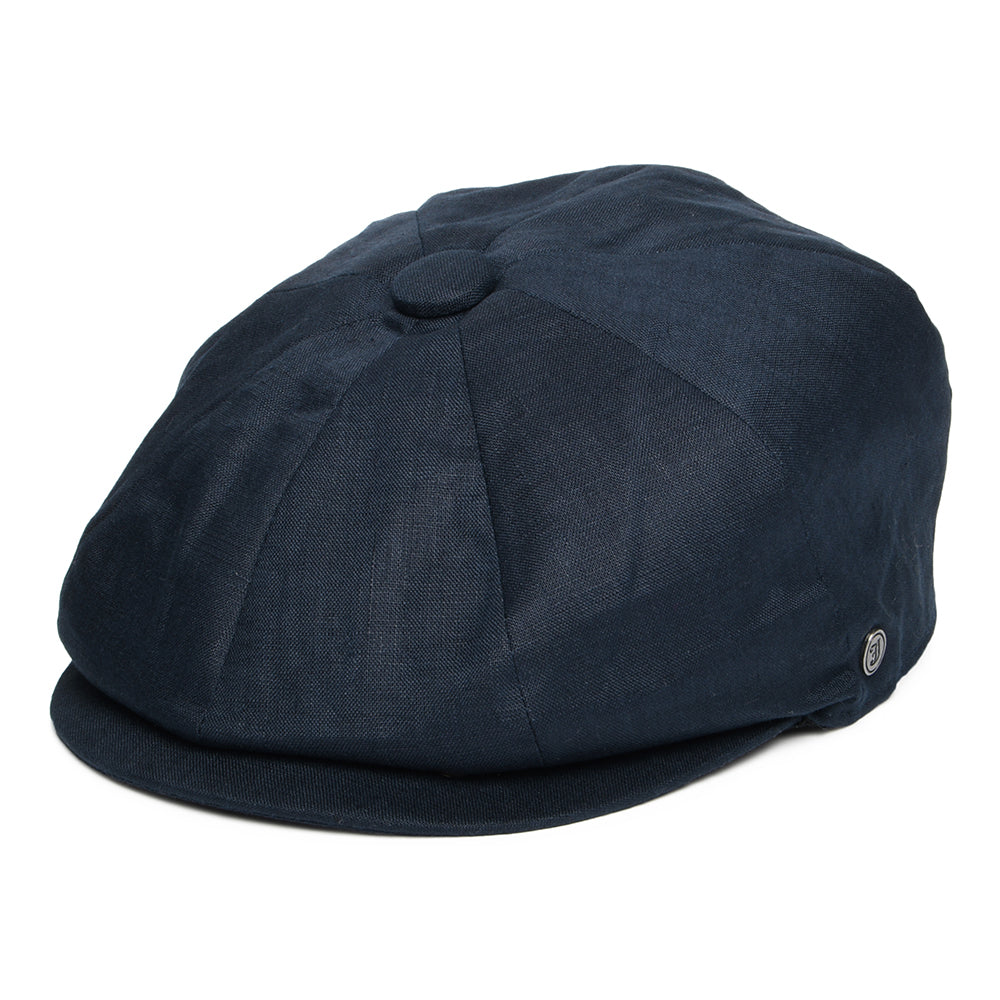 Gorra Newsboy de lino de Jaxon & James Azul Marino al por mayor