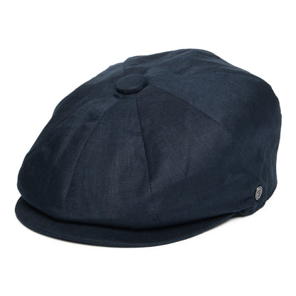 Gorra Newsboy de lino de Jaxon & James Azul Marino al por mayor