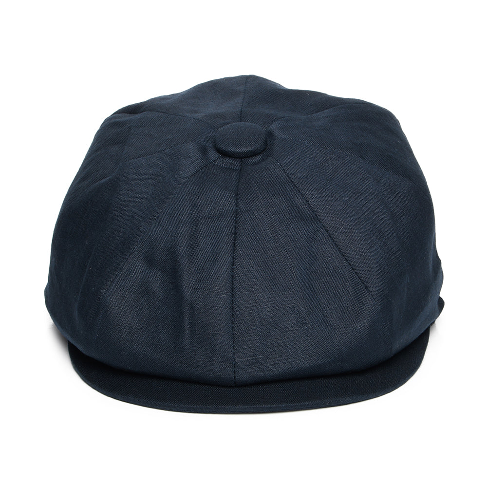 Gorra Newsboy de lino de Jaxon & James Azul Marino al por mayor