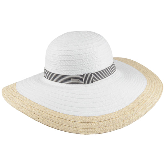 Sombrero Lora de ala ancha de Betmar - Blanco-Natural