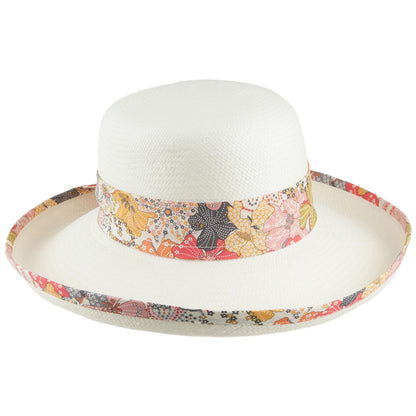 Sombrero Panamá Liberty con estampado floral de Olney - Natural
