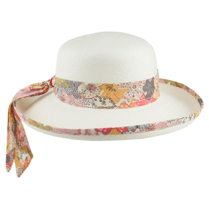 Sombrero Panamá Liberty con estampado floral de Olney - Natural