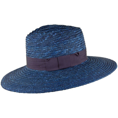 Sombrero de sol Joanna de paja de Brixton - Azul Oscuro