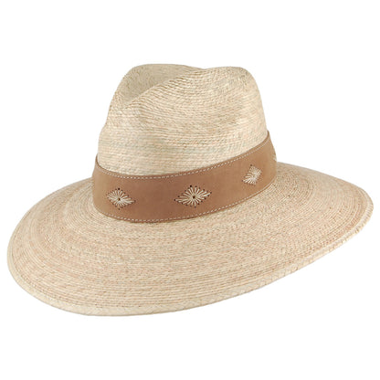 Sombrero Fedora Safari Bianca de ala ancha de Brooklyn Hat Co. - Natural