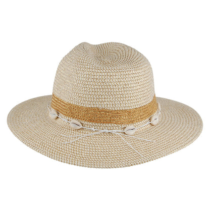 Sombrero Fedora Seashell de Seeberger - natural-dorado