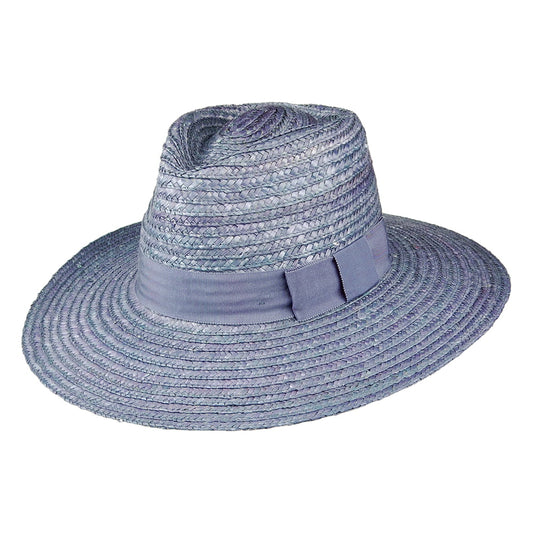 Sombrero de sol Joanna de paja de Brixton - Azul Ártico