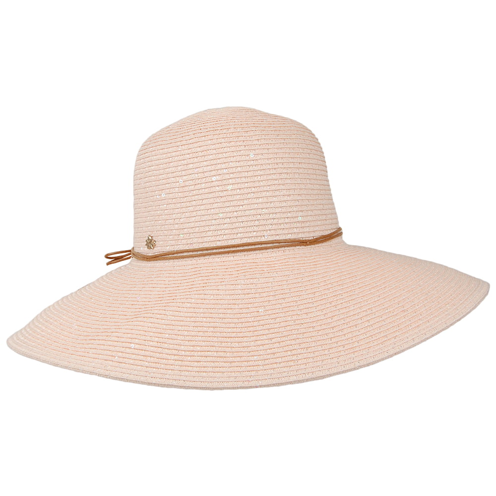 Sombrero Waverly de trenza de papel de Cappelli - Rubor