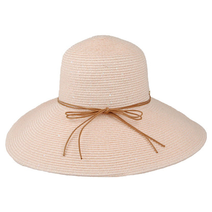 Sombrero Waverly de trenza de papel de Cappelli - Rubor