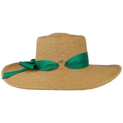 Sombrero Dorothy de trenza de papel de Cappelli - Natural-Verde
