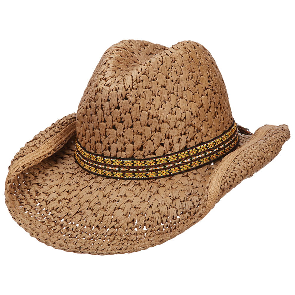 Sombrero Outback Outlier de paja toyo a crochet de Scala - Té