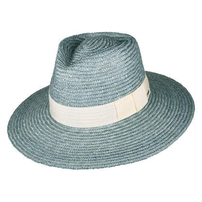 Sombrero Joanna Ala corta de paja de Brixton - Azul Ártico