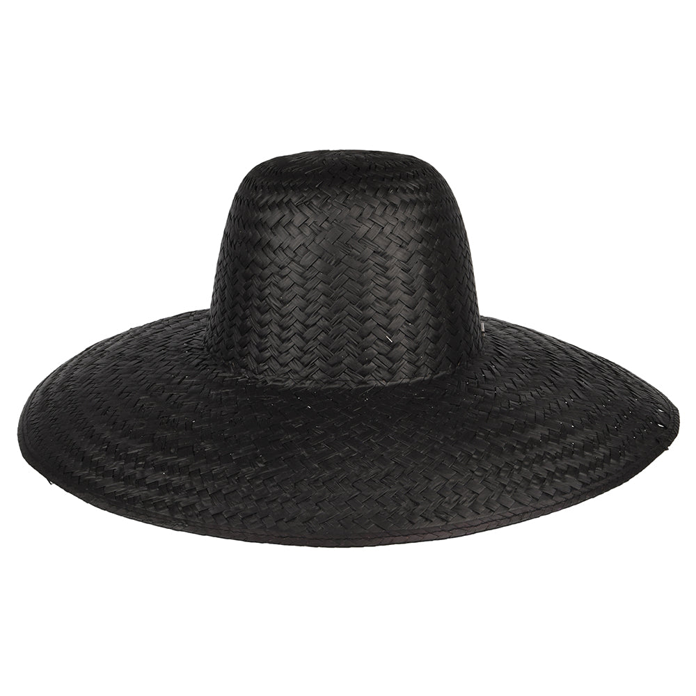 Sombrero mujeres Janae de ala ancha de paja de Brixton - Negro