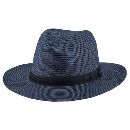 Sombrero Fedora Aveloz de paja de Barts - Azul Marino