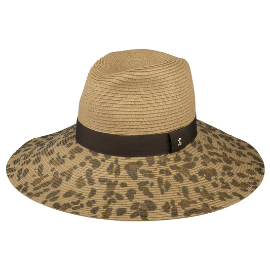 Sombrero Fedora mujeres Sia de ala ancha Leopardo de Joules - Natural-Marrón