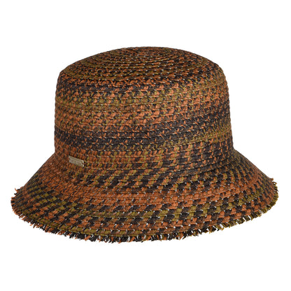 Sombrero de pescador de paja toyo de Seeberger - Verde-Naranja