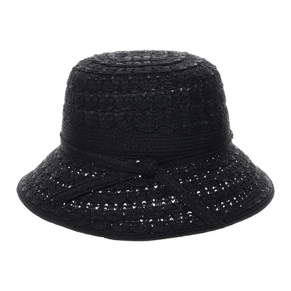 Sombrero de pescador Sorina de trenza de papel de Cappelli - Negro