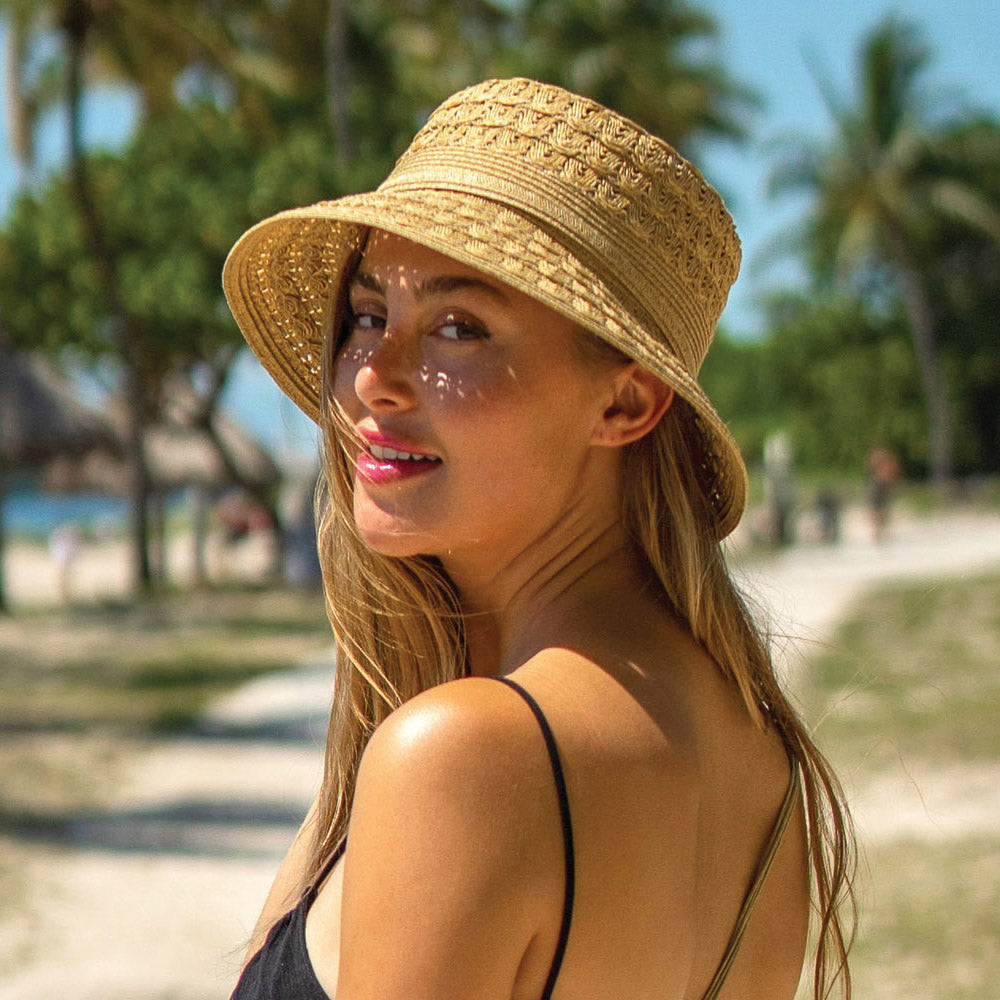 Sombrero de pescador Sorina de trenza de papel de Cappelli - Tostado