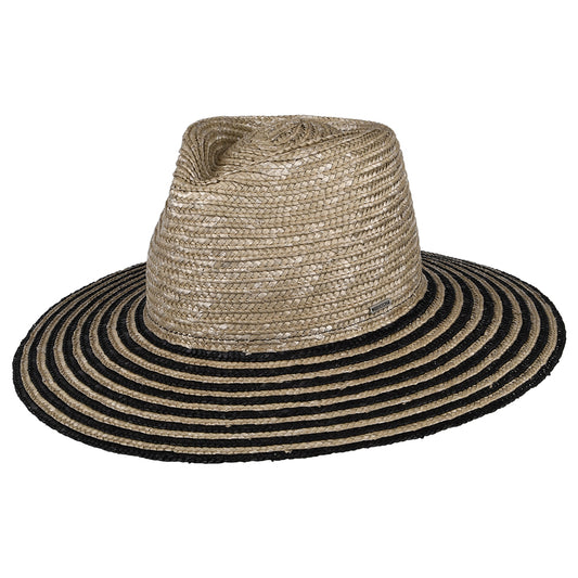 Sombrero de Sol Joanna Festival de paja de Brixton - Gris Ahumado-Negro
