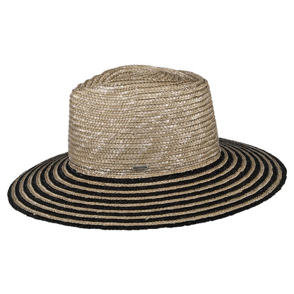 Sombrero de Sol Joanna Festival de paja de Brixton - Gris Ahumado-Negro