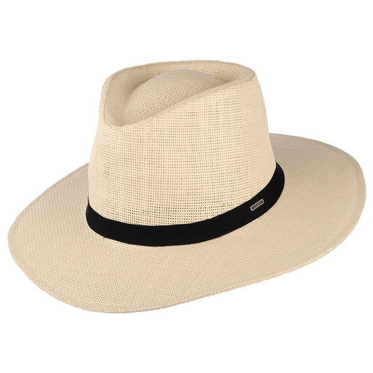 Sombrero Fedora Carolina plegable de paja toyo de Brixton - Natural