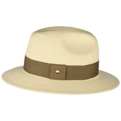Sombrero Fedora de paja toyo de Failsworth - Natural-Marrón