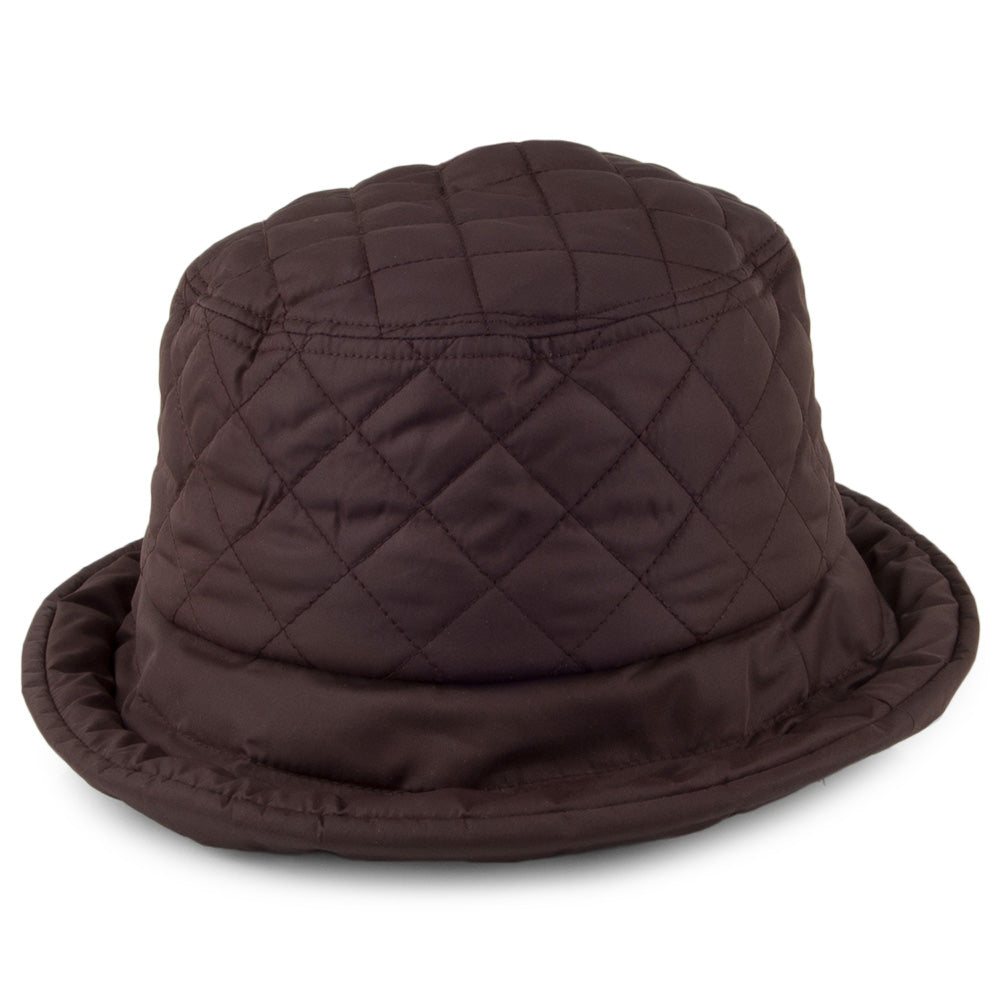 Sombrero de pescador mujer Quilted Impermeable resistente al agua de Scala - Chocolate
