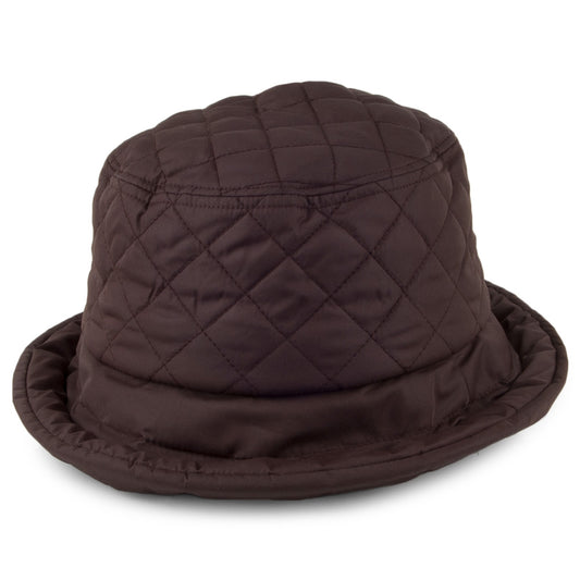 Sombrero de pescador mujeres Quilted Impermeable resistente al agua de Scala - Chocolate