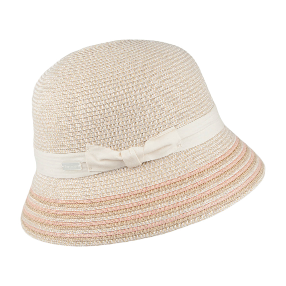Sombrero Cloche Tricia de Betmar - Múltiples tonalidades de crudo