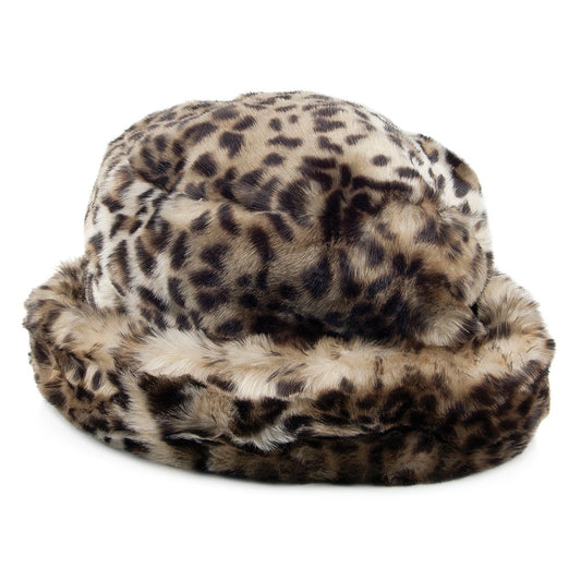 Sombrero de pescador Invierno de piel sintética de Scala - Leopardo
