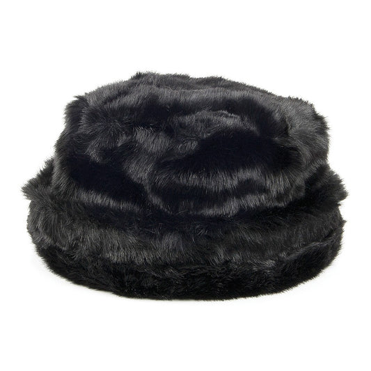 Sombrero de pescador de piel sintética de Scala - Negro
