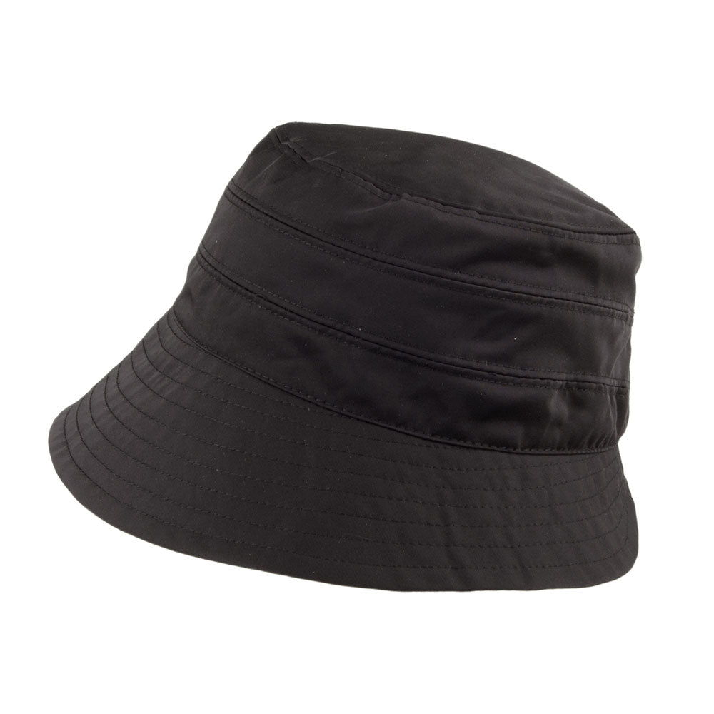 Sombrero de pescador Maggie de nylon de Scala - Negro