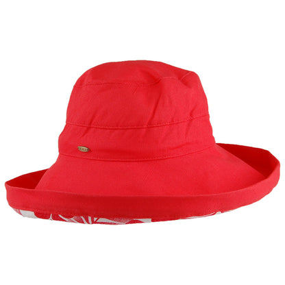 Sombrero Aninata plegable de algodón de Scala - Coral