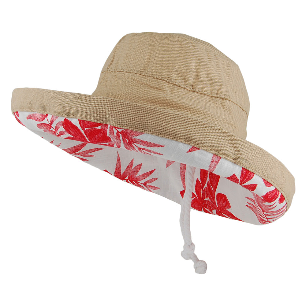 Sombrero Aninata plegable de algodón de Scala - Arena del Desierto