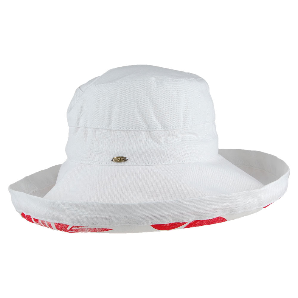 Sombrero Aninata plegable de algodón de Scala - Blanco