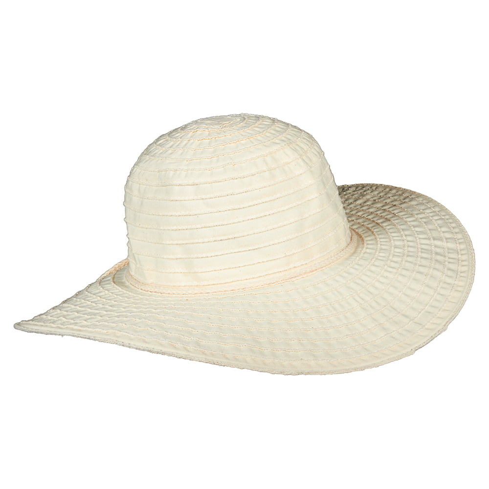Sombrero Sonia de ala ancha de Scala - Blanco Marfil