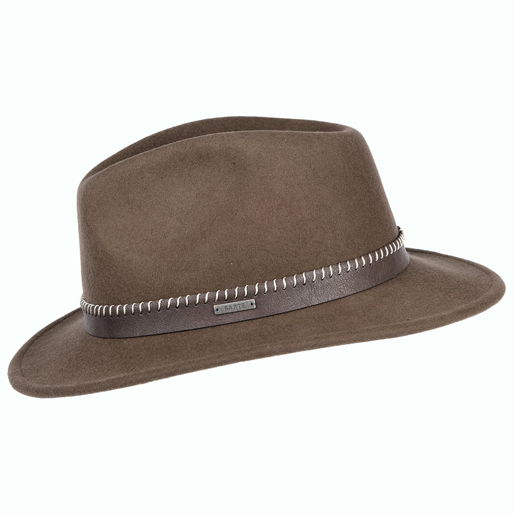 Sombrero Fedora Oaklyn de fieltro de lana de Barts - Marrón