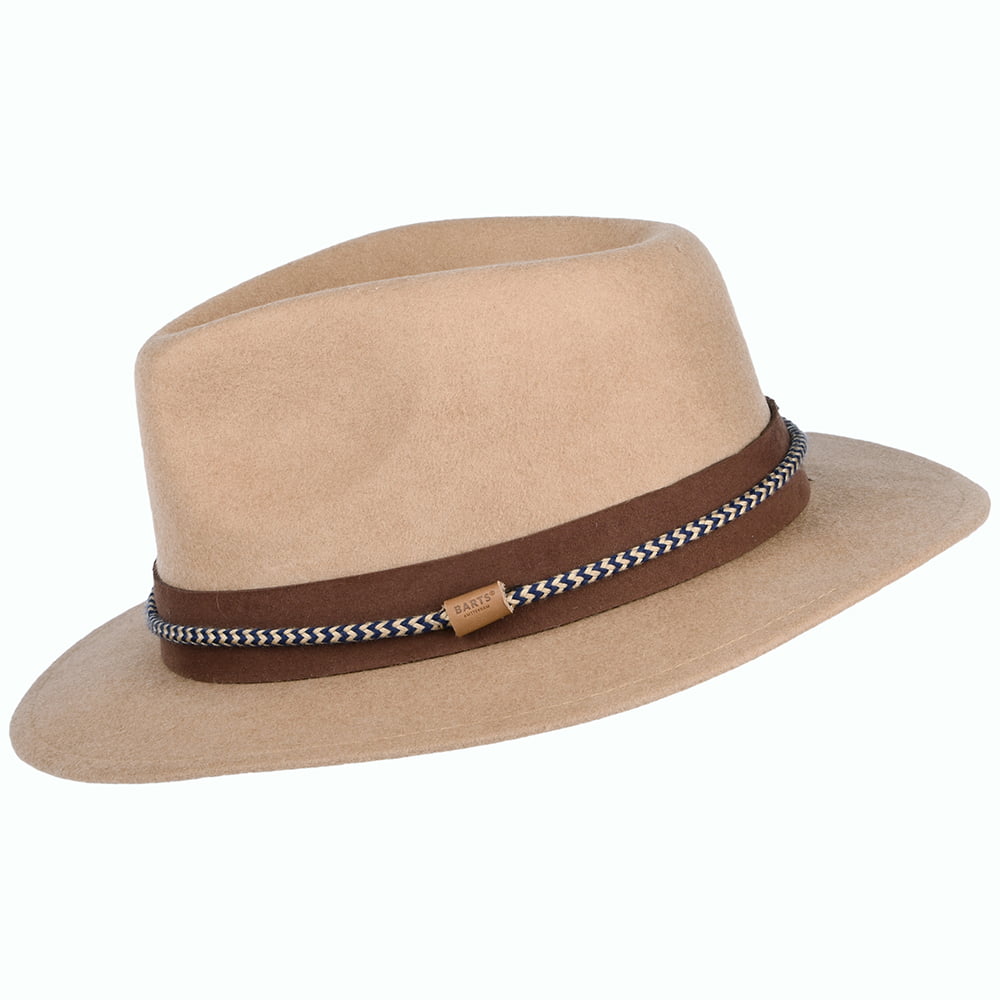 Sombrero Fedora Taxas de fieltro de lana de Barts - Marrón