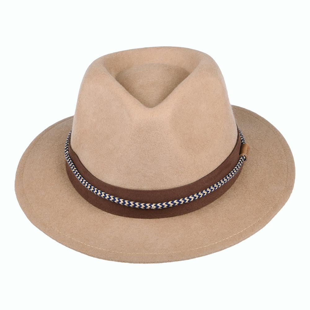 Sombrero Fedora Taxas de fieltro de lana de Barts - Marrón