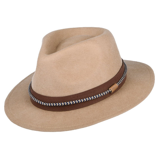 Sombrero Fedora Taxas de fieltro de lana de Barts - Marrón