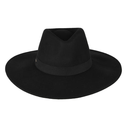 Sombrero Fedora Safari Inaki de fieltro de lana de Scala - Negro