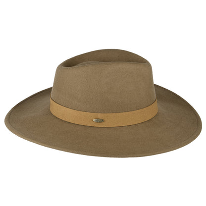 Sombrero Fedora Safari Inaki de fieltro de lana de Scala - Camel