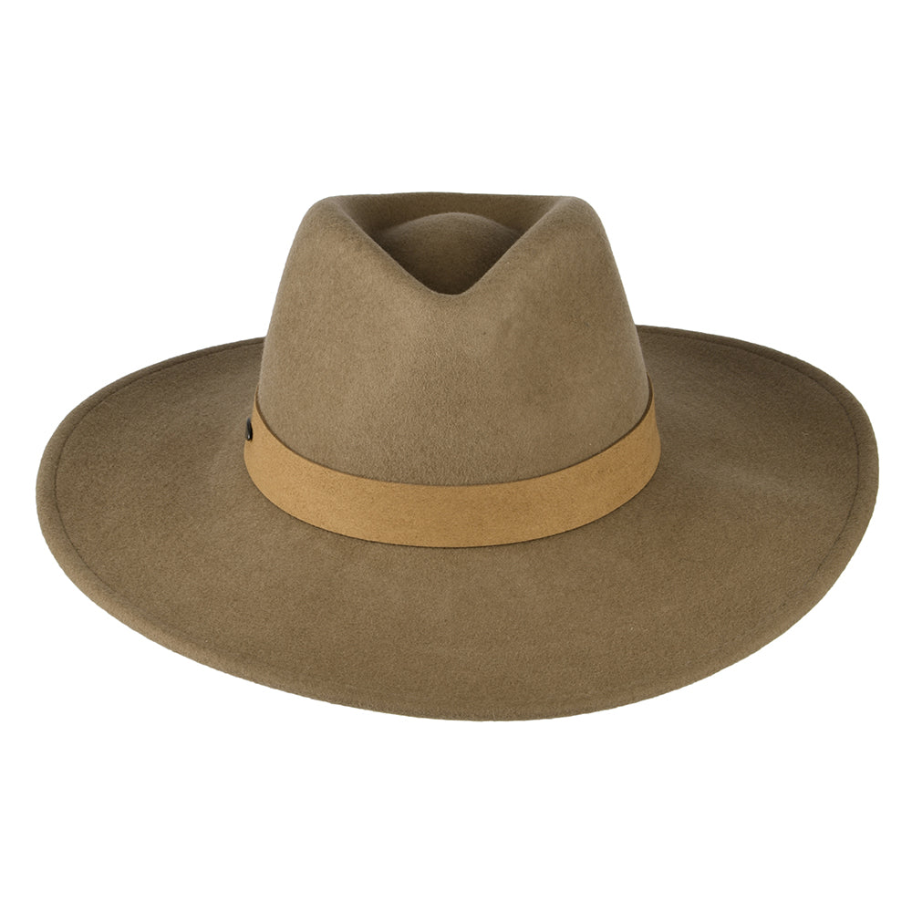 Sombrero Fedora Safari Inaki de fieltro de lana de Scala - Camel