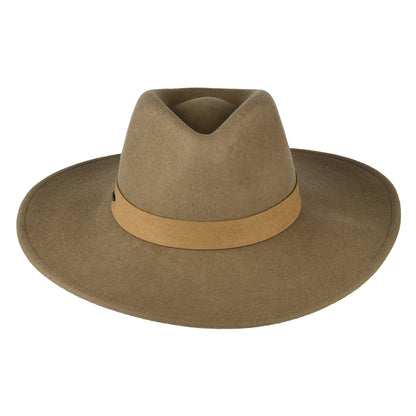 Sombrero Fedora Safari Inaki de fieltro de lana de Scala - Camel