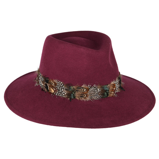 Sombrero Fedora impermeable de Failsworth - Vino