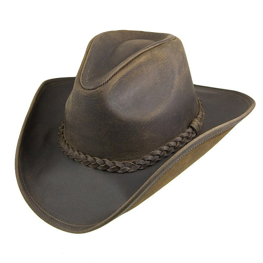 Sombrero Cowboy piel de búfalo de Jaxon & James - Chocolate
