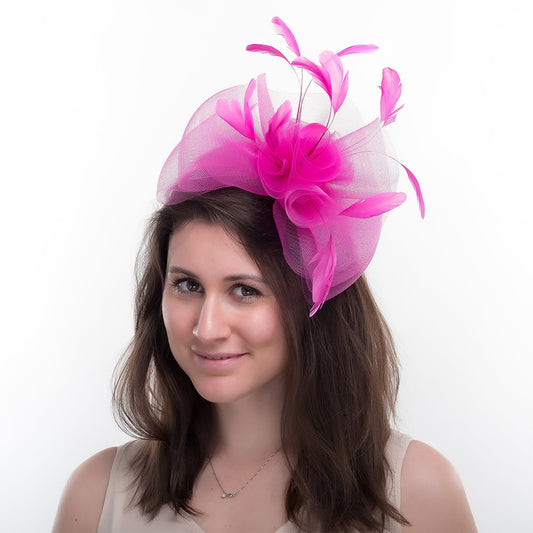 Tocado Ferne de Jane Anne Designs - Fucsia