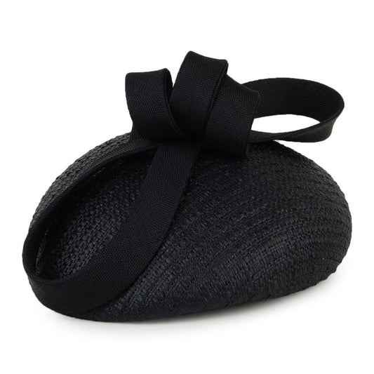Sombrero Pillbox Freya de paja de Whiteley - Negro