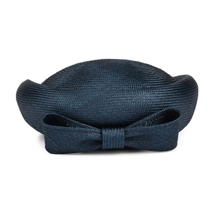 Sombrero Pillbox Alexia de paja de Whiteley - Azul Marino