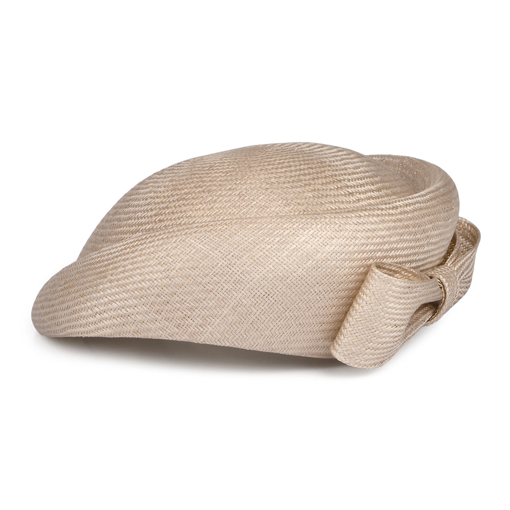 Sombrero Pillbox Alexia de paja de Whiteley - Beige